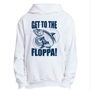 Funny Fishing Get To The Floppa Sarcastic Fisherman Urban Pullover Hoodie