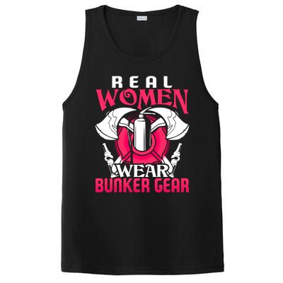 Firefighter Funny Gift Real Wear Bunker Gear Fire Fighter Gift PosiCharge Competitor Tank