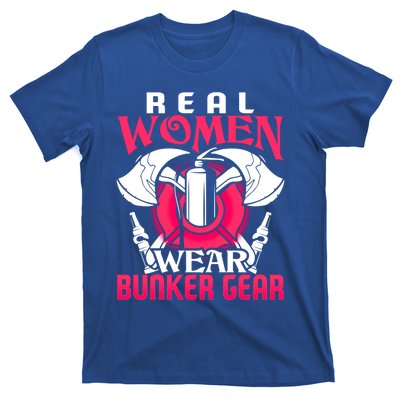 Firefighter Funny Gift Real Wear Bunker Gear Fire Fighter Gift T-Shirt