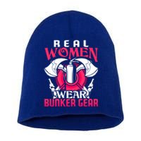 Firefighter Funny Gift Real Wear Bunker Gear Fire Fighter Gift Short Acrylic Beanie