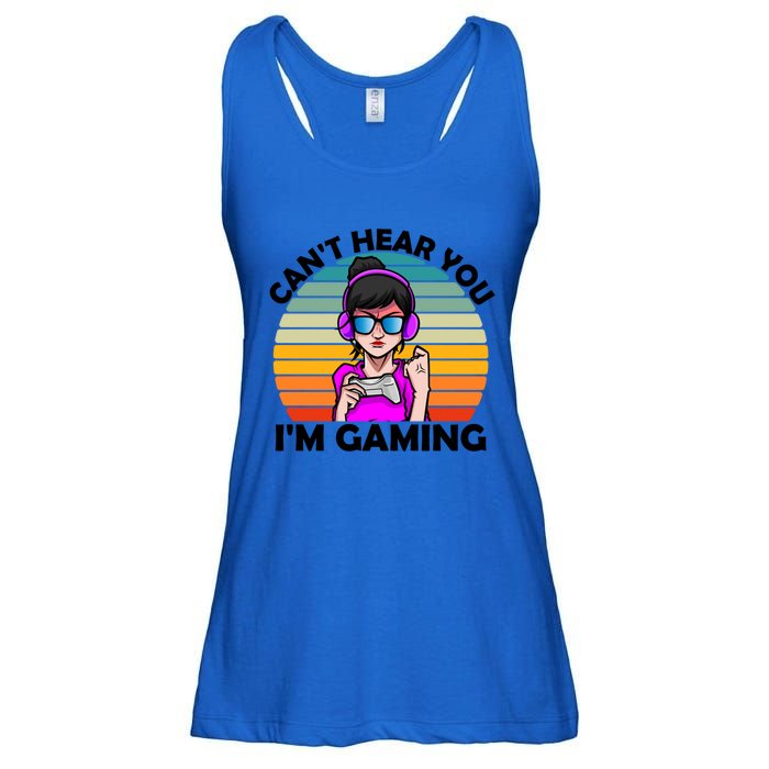 Funny Funny Gift For Friends Cant Hear You Im Gaming Gamer Gift Ladies Essential Flowy Tank