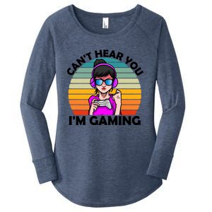 Funny Funny Gift For Friends Cant Hear You Im Gaming Gamer Gift Women's Perfect Tri Tunic Long Sleeve Shirt