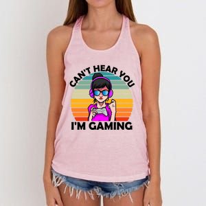 Funny Funny Gift For Friends Cant Hear You Im Gaming Gamer Gift Women's Knotted Racerback Tank