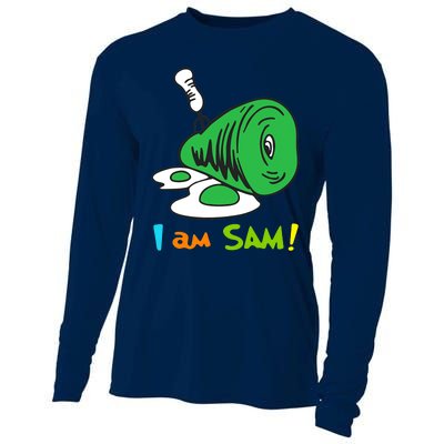 Funny Fried Green Ham And Eggs Days I Am Sam Cooling Performance Long Sleeve Crew