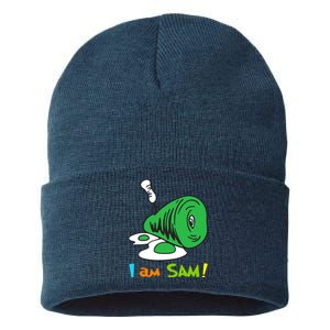 Funny Fried Green Ham And Eggs Days I Am Sam Sustainable Knit Beanie