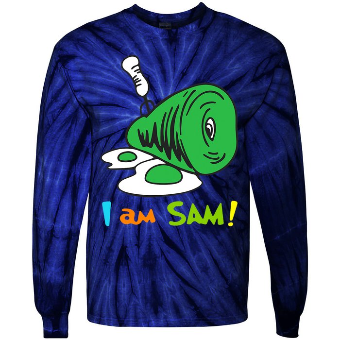 Funny Fried Green Ham And Eggs Days I Am Sam Tie-Dye Long Sleeve Shirt