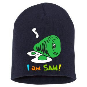 Funny Fried Green Ham And Eggs Days I Am Sam Short Acrylic Beanie