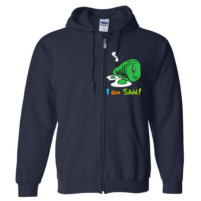 Funny Fried Green Ham And Eggs Days I Am Sam Full Zip Hoodie