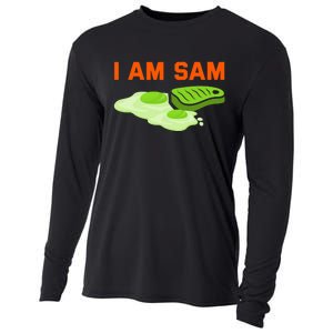 Funny Fried Green Ham And Eggs Days I Am Sam Cooling Performance Long Sleeve Crew