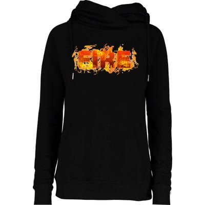 Fire Family Group Couple Matching Diy Lazy Halloween Womens Funnel Neck Pullover Hood