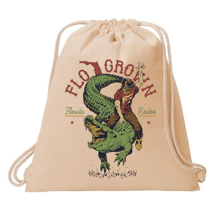 Funny Flo Grown Florida Rodeo Drawstring Bag