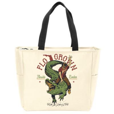 Funny Flo Grown Florida Rodeo Zip Tote Bag