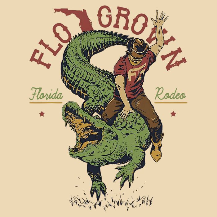 Funny Flo Grown Florida Rodeo Zip Tote Bag