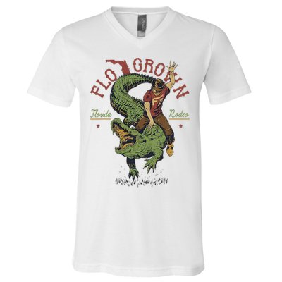 Funny Flo Grown Florida Rodeo V-Neck T-Shirt