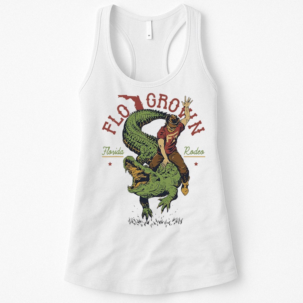 Funny Flo Grown Florida Rodeo Womens Tank Top