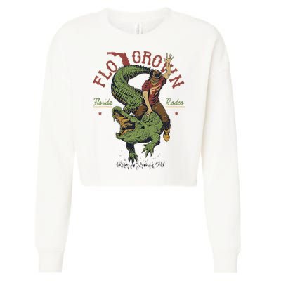 Funny Flo Grown Florida Rodeo Cropped Pullover Crew
