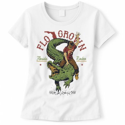 Funny Flo Grown Florida Rodeo Womens T-Shirt