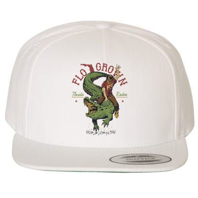 Funny Flo Grown Florida Rodeo Wool Snapback Cap