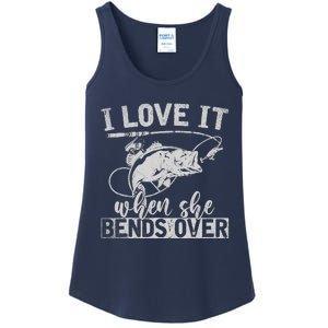 Funny Fisherman Gift I Love It When She Bends Over Fishing Ladies Essential Tank