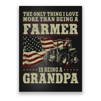 Farming Farmer Grandpa Vintage Tractor American Flag The Poster