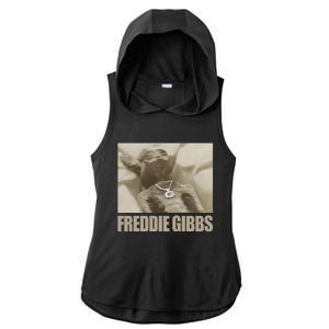 Freddiegibbs Freddie Gibbs Space Rabbit Ladies PosiCharge Tri-Blend Wicking Draft Hoodie Tank