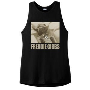 Freddiegibbs Freddie Gibbs Space Rabbit Ladies PosiCharge Tri-Blend Wicking Tank