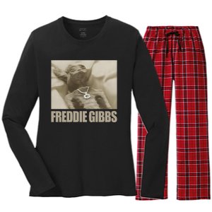 Freddiegibbs Freddie Gibbs Space Rabbit Women's Long Sleeve Flannel Pajama Set 