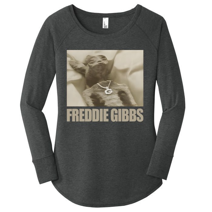 Freddiegibbs Freddie Gibbs Space Rabbit Women's Perfect Tri Tunic Long Sleeve Shirt