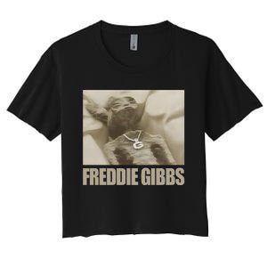 Freddiegibbs Freddie Gibbs Space Rabbit Women's Crop Top Tee