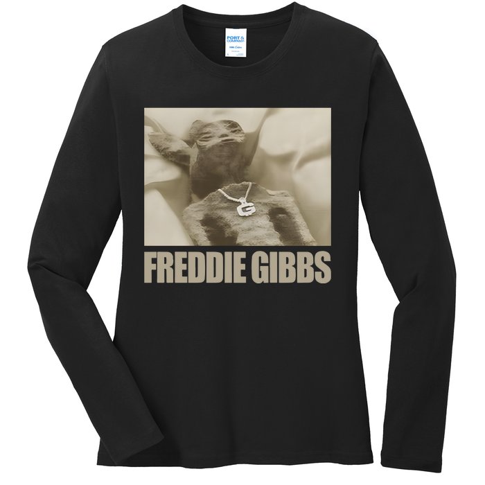 Freddiegibbs Freddie Gibbs Space Rabbit Ladies Long Sleeve Shirt