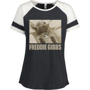 Freddiegibbs Freddie Gibbs Space Rabbit Enza Ladies Jersey Colorblock Tee