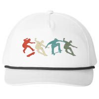 Funny Funny Gift Skateboard Skateboarding Retro Gift For Skateboarders Gift Snapback Five-Panel Rope Hat