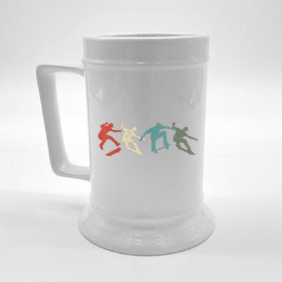 Funny Funny Gift Skateboard Skateboarding Retro Gift For Skateboarders Gift Beer Stein