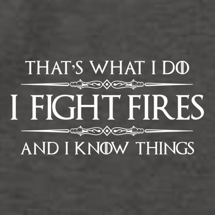 Firefighter Funny Gift I Fight Fires And I Know Things Funny Gift Vector Backpack