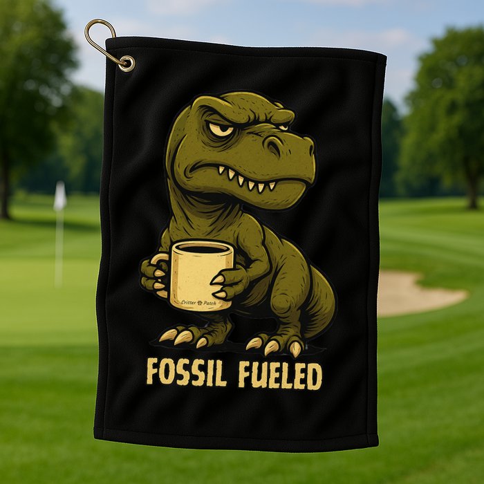 Fossil Fueled Grumpy Golf Towel