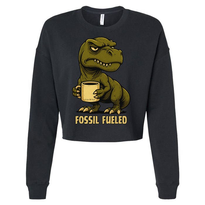 Fossil Fueled Grumpy Cropped Pullover Crew