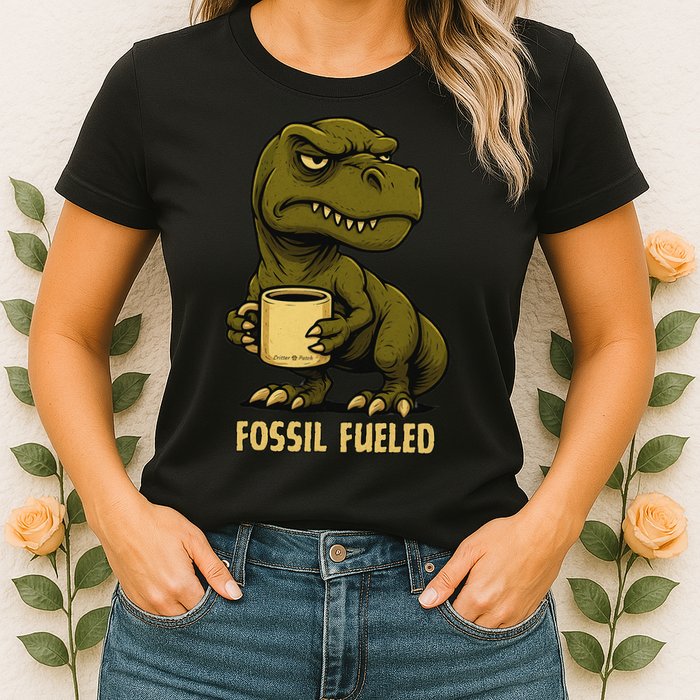 Fossil Fueled Grumpy Womens T-Shirt