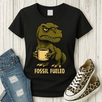 Fossil Fueled Grumpy Womens T-Shirt