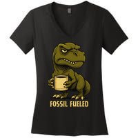 Fossil Fueled Grumpy Women's V-Neck T-Shirt