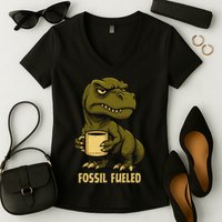 Fossil Fueled Grumpy Women's V-Neck T-Shirt