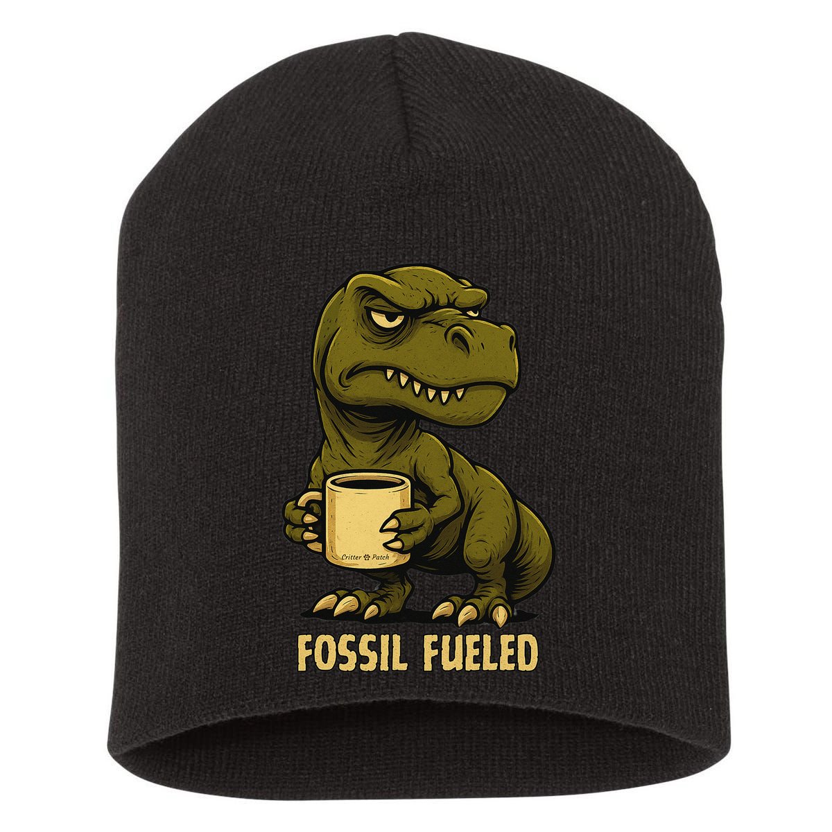 Fossil Fueled Grumpy Short Acrylic Beanie
