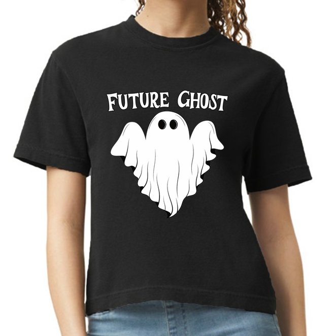 Funny Future Ghost Paranormal Halloween Comfort Colors Boxy T-Shirt
