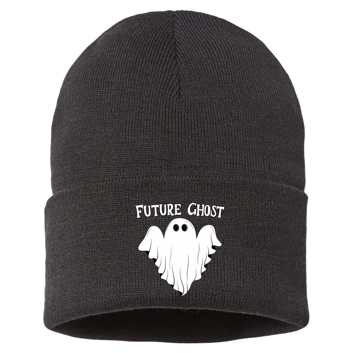 Funny Future Ghost Paranormal Halloween Sustainable Knit Beanie