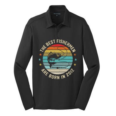 Fishing Fisherman Gift For 8 Year Old 8 Birthday 2012 Silk Touch Performance Long Sleeve Polo