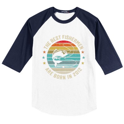 Fishing Fisherman Gift For 8 Year Old 8 Birthday 2012 Baseball Sleeve Shirt