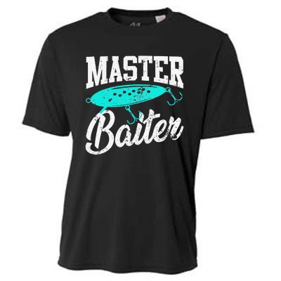 Funny Fishermen Gifts Adult Humor Fishings Master Baiter Cooling Performance Crew T-Shirt