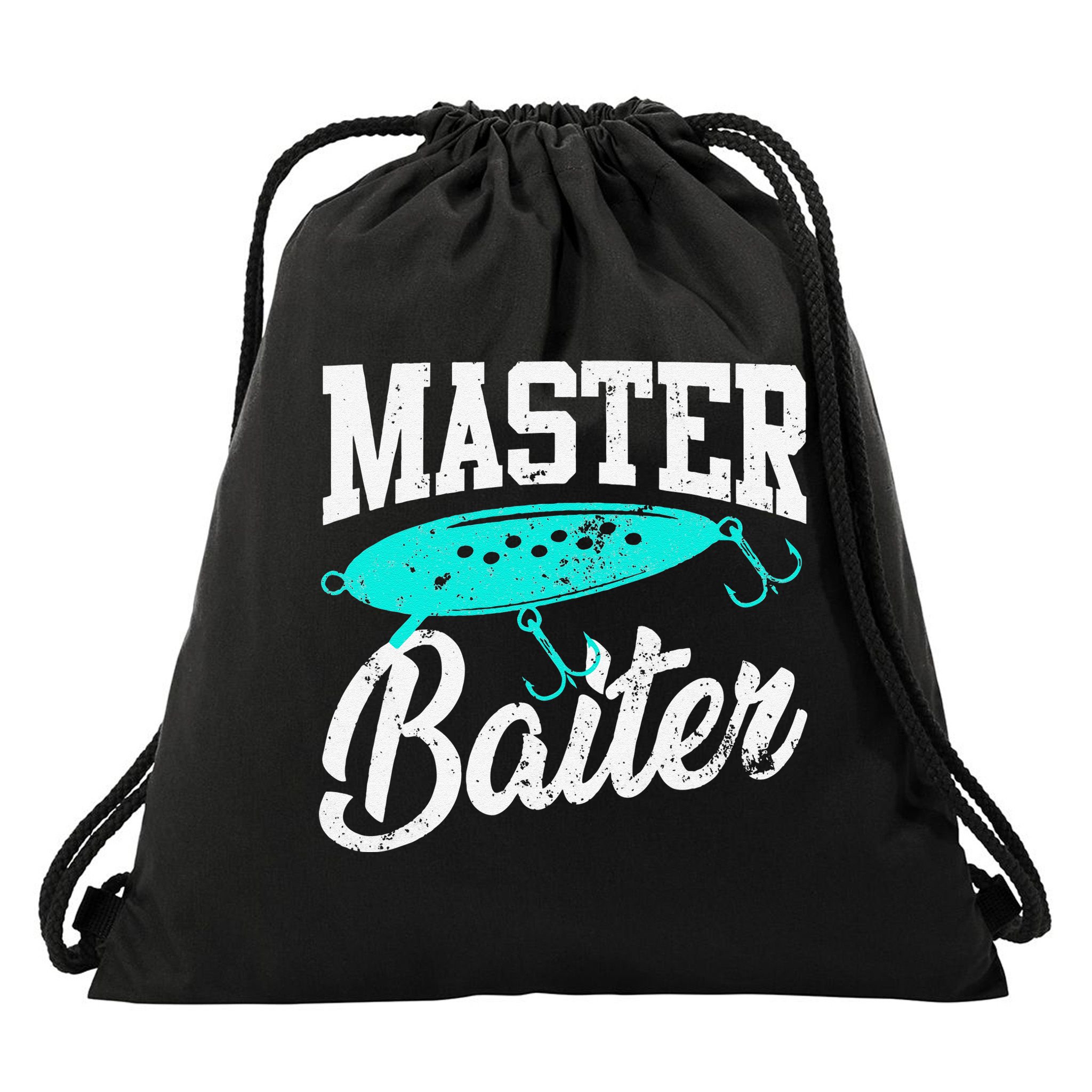 Funny Fishermen Gifts Adult Humor Fishings Master Baiter Drawstring Bag
