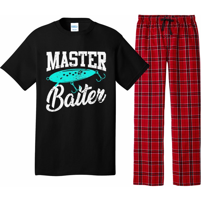 Funny Fishermen Gifts Adult Humor Fishings Master Baiter Pajama Set