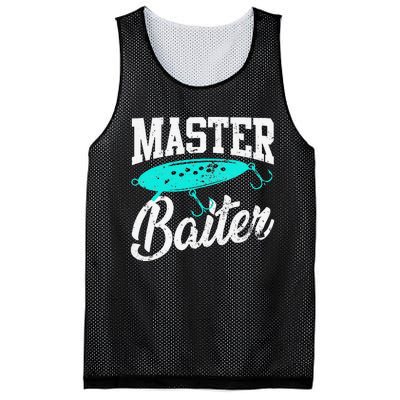 Funny Fishermen Gifts Adult Humor Fishings Master Baiter Mesh Reversible Basketball Jersey Tank