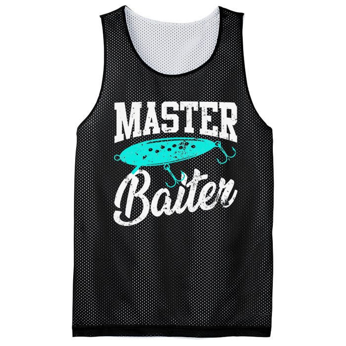 Funny Fishermen Gifts Adult Humor Fishings Master Baiter Mesh Reversible Basketball Jersey Tank